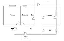 Apartament cu 3 camere decomandate, 65 mp utili