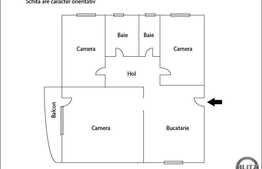 Vanzare 3 camere decomandate, etaj intermediar,106 mp, balcon, zona Lidl!