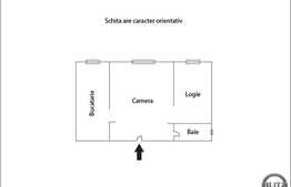 De vanzare garsoniera, 38,04 mp, nisa de dormit, zona strazii Bucegi