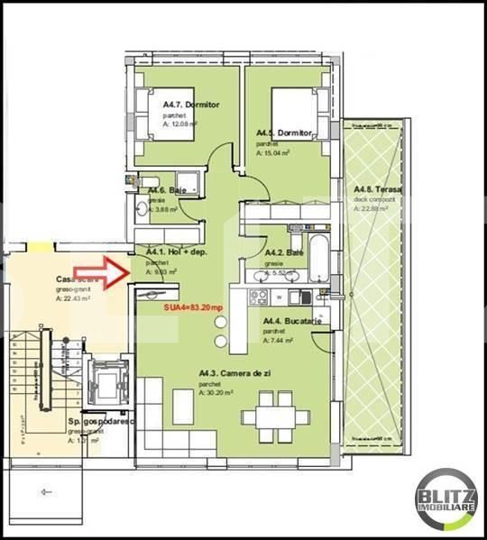 Apartament de vânzare 3 camere Bună Ziua - 15464AV | BLITZ Cluj-Napoca | Poza2