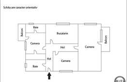 Vanzare apartament, 3 camere, decomandat, 104 mp utili, zona Grand Hotel Italia