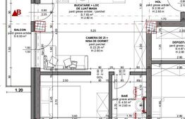 Apartament 2 camere, 37 mp, zona Beta Residence