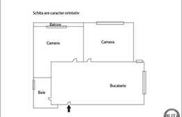 2 camere , 57 mp utili, partial mobilat, zona strazii Meteor