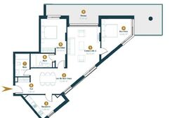 Apartament 3 camere 88 mp Terasa 36 mp etaj intermediar, Între Lacuri