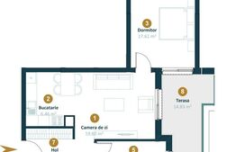 Apartament 3 camere, orientare S-V , etaj intermediar, zona Între Lacuri