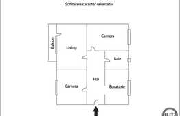 Vanzare apartament 3 camere, 60 mp, decomandat, zona strazii Liviu Rebreanu