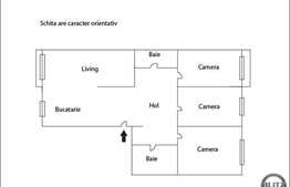 4 camere, 80 mp utili, partial mobilat, decomandat, zona Calea Turzii