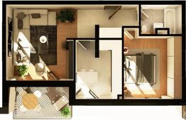 Apartament 2 camere decomandate, 53mp, constructie noua, zona Dunarii 