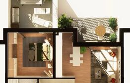 Apartament 2 camere, 56 mp, terasa 27 mp, constructie noua, zona Dunarii 