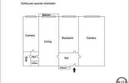 3 camere, 55 mp, garaj inclus, boxa, zona strazii Joseph Atilla