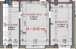 Apartament 2 camere decomandate, 53mp, parcare subterana, zona Terra