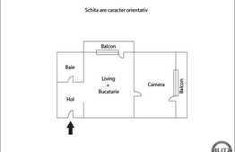 Vanzare apartament 2 camere, 44 mp, garaj, zona strazii Campului