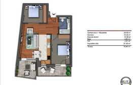 Vanzare apartament 3 camere, 61,28 mp, terasa, zona strazii Buna Ziua