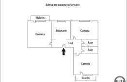 Vanzare apartament 3 camere, 68 mp, zona Bulevardului 21 Decembrie 1989