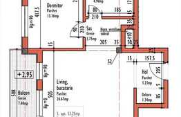 Vanzare apartament 2 camere, 53 25mp, semifinisat, zona Calea Turzii