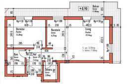Vanzare apartament 2 camere, 53,06 mp, semifinisat, terasa, zona Calea Turzii