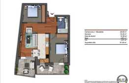 Vanzare apartament 3 camere, 61,28 mp,semifinisat, zona strazii Buna Ziua