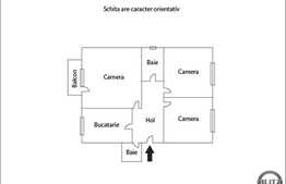 Vanzare apartament 3 camere, 64 mp, decomandat, zona Casa Piratilor