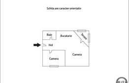 Vanzare apartament 2 camere, 40,63 mp, terasa, complet mobilat si utilat!