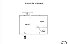 Vanzare apartament 2 camere, 46 mp, semifininsat, zona strazii Valea Garbaului