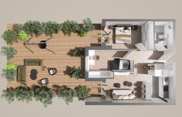 Apartament 3 camere + terasa 80 mp