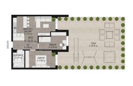 Apartament 3 camere + terasa 80 mp