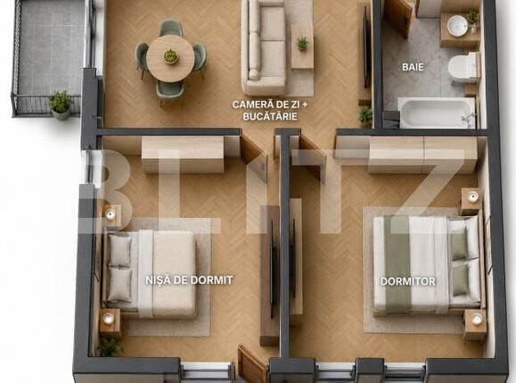 Apartament de vânzare 3 camere Apahida - 156639AV | BLITZ Cluj-Napoca | Poza1