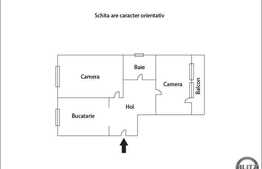 Vanzare 2 camere, decomandat, 50 mp, balcon! La 4 minute de Lidl!