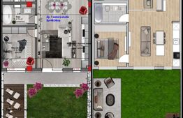 Apartament 2 camere, 50 mp, gradina 45 mp, garaj,  zona Dumitru Mocanu