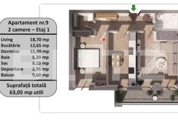 Apartament de vânzare 2 camere Tractorul - 157100AV | BLITZ Brașov | Poza1