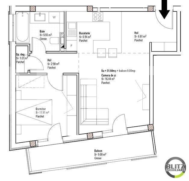 Apartament de vânzare 2 camere Borhanci - 15723AV | BLITZ Cluj-Napoca | Poza3