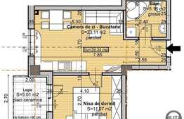 Vanzare apartament 2 camere, 39,25 mp, imobil nou, zona Calea Baciului