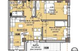 Vanzare apartament 3 camere, 55,15 mp, imobil nou, finisat, la cheie!