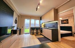 Apartament 2 camere mobilat lux, 40 mp utili, gradina 37 mp, zona Terra