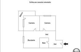 De vanzare apartament 2 camere, 55 mp, garaj, terasa, zona strazii Teodor Mihali