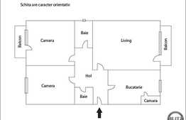 3 camere, decomandate, 68 mp, zona strazii Calea Turzii