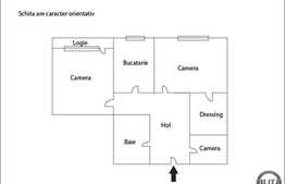 2 camere, 57 mp, decomandat, semifinisat, zona Polus Center