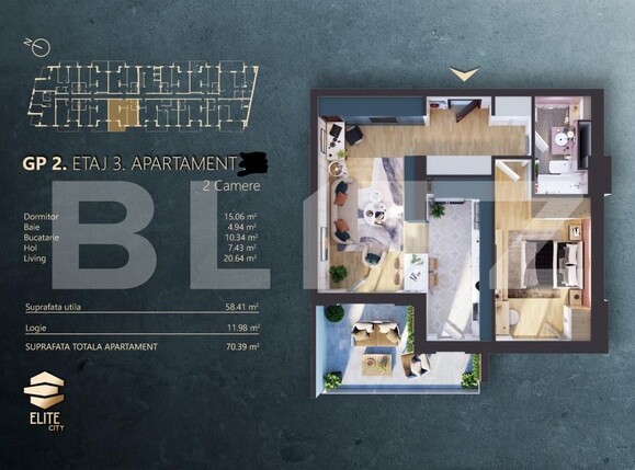 Apartament de vânzare 2 camere Iris - 158125AV | BLITZ Cluj-Napoca | Poza5