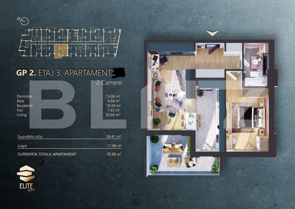 Apartament de vânzare 2 camere Iris - 158125AV | BLITZ Cluj-Napoca | Poza5