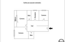 De vanzare apartament 3 camere, 67 mp, decomandat, zona Big