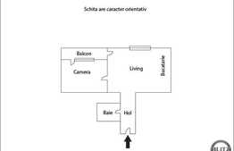 De vanzare 2 camere, 44 mp utili, balcon, semifinisat! Zona Terra! Cu parcare!