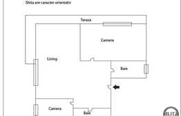 3 camere, 80 mp, terasa 20 mp,imobil nou, semifinisat, zona strazii Campului