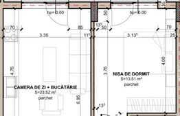 PROIECT NOU, apartament 2 camere finisat, 44 mp utili, zona Eroilor 