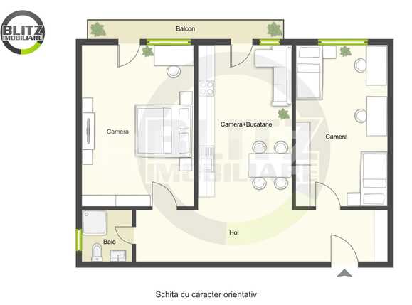 Apartament de vânzare 2 camere Floreşti - 15868AV | BLITZ Cluj-Napoca | Poza1