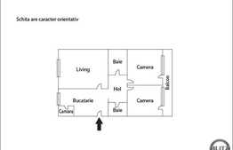 Vanzare apartament 3 camere, 74 mp, decomandat, boxa subsol, zona Calea Manastur