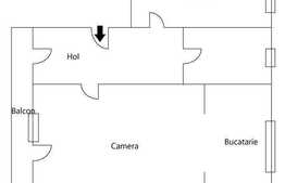 Apartament semifinisat cu 2 camere, 55 mp, imobil finalizat in 2015