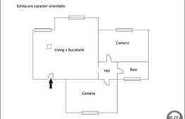 De vanzare apartament 3 camere, 55 mp, boxa subsol, zona Billa