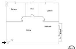 Apartament 3 camere, 90 mp, semifinisat, Zona Piata Engels