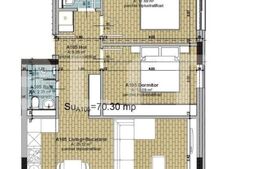 Apartament cu 3 camere, 2 bai, 71mp, orientare S-N zona Regal 