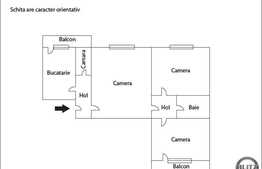3 camere, 63 mp, semidecomandat, etaj intermediar, zona Profi